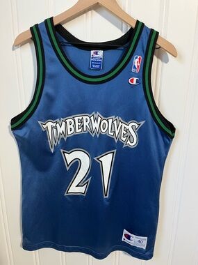 Champion Kevin Garnett VTG 90’s Minnesota Timberwolves #21 Jersey Men’s M